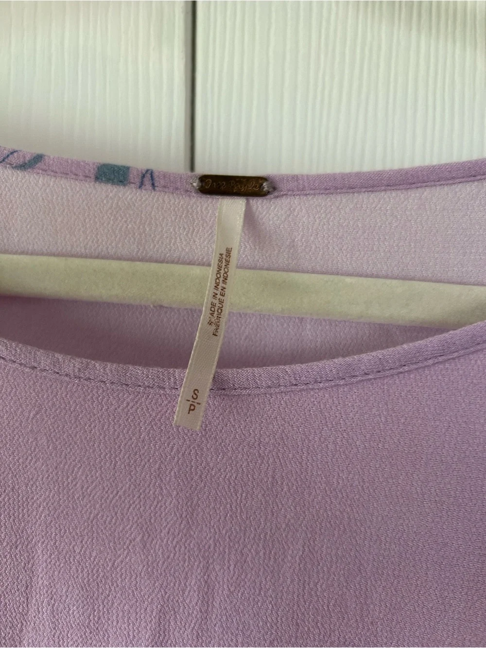 Free People Floral Print Cold Shoulder Asymmetrical Tunic Top Lilac Purple Small
